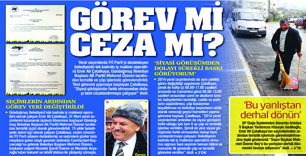 Görev mi ceza mı?