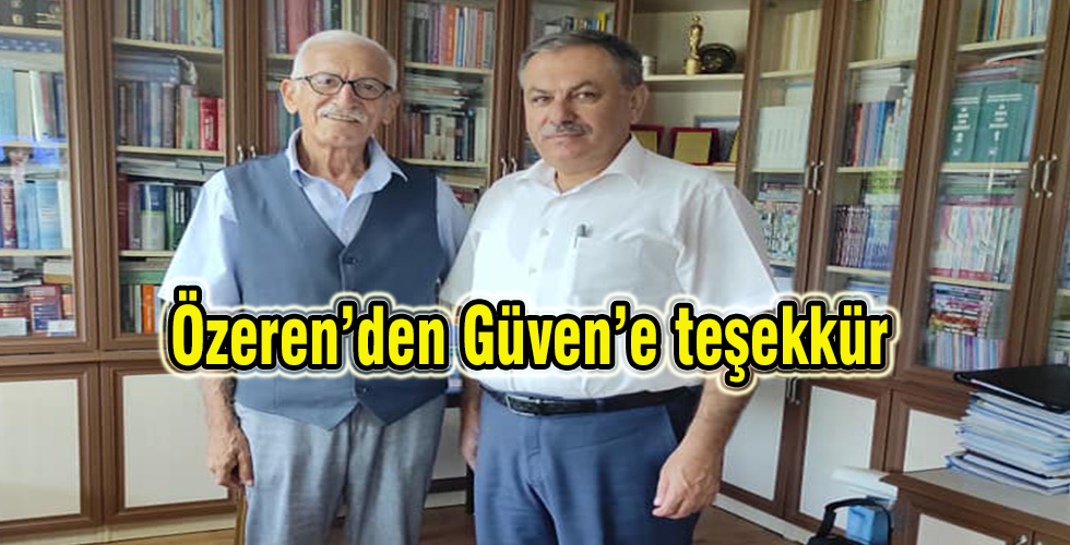 Özeren’den Güven’e teşekkür
