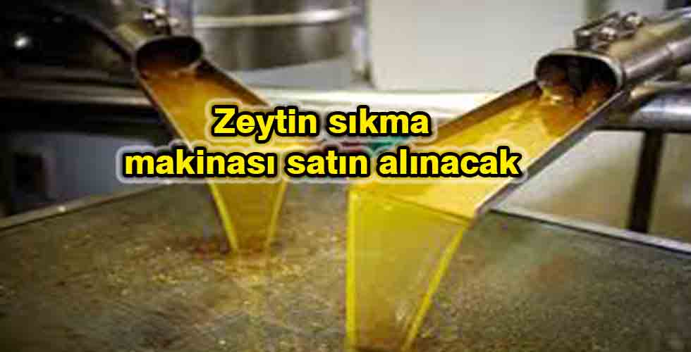 Zeytin sıkma makinası satın alınacak