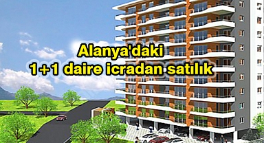 Alanya'daki 1+1 daire icradan satılık