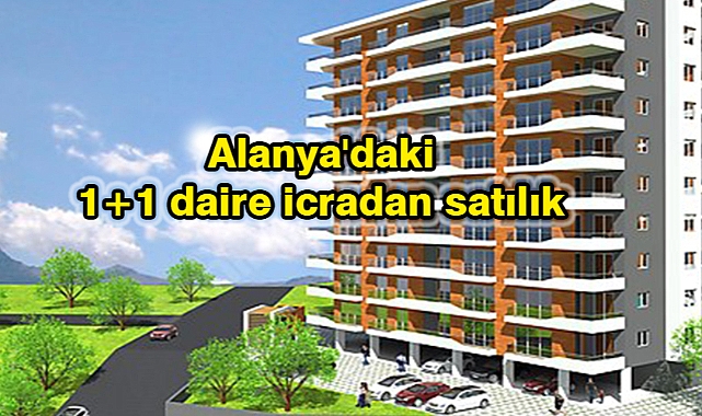 Alanya'daki 1+1 daire icradan satılık