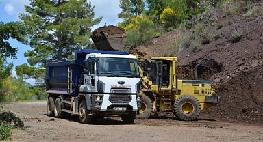 Beldibi yolu asfalta hazırlanıyor
