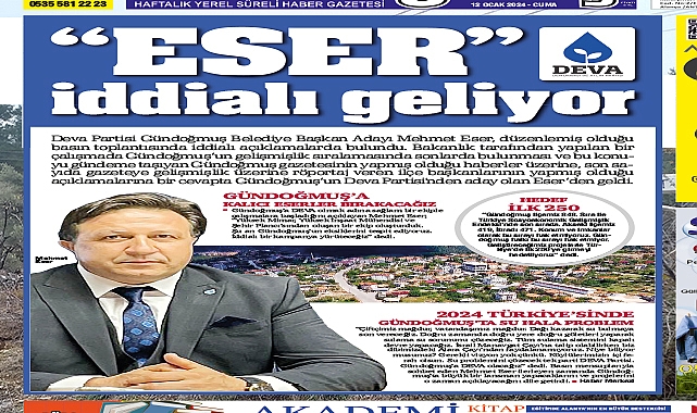 “ ESER ’’ iddalı geliyor