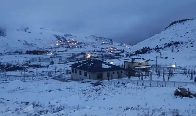 Gökbel Yaylası beyaza büründü