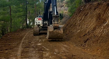 Ortaköy mahallesinde yol genişletme çalışması yapıldı