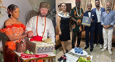 Yeni ailesinin oğlu Emre Nijerya'da dünya evine girdi