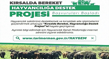 Tarım ve Orman Bakanlığı’ndan Hayvancılığa Destek
