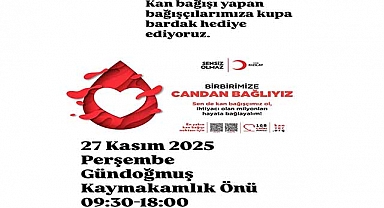 Kızılay kan bağışı için geliyor