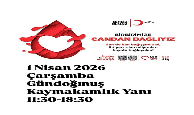 Kızılay’dan Gündoğmuş’a “Candan” cağrı